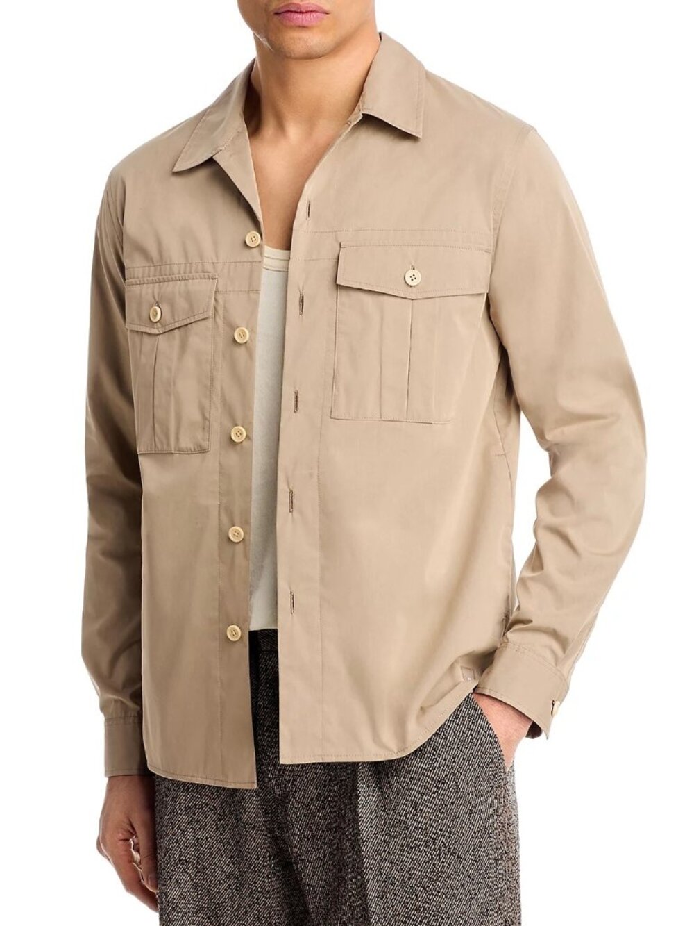 PS Paul Smith Casual Fit Lightweight Utility Shirt Jacket Mens Tan XL NWT 250